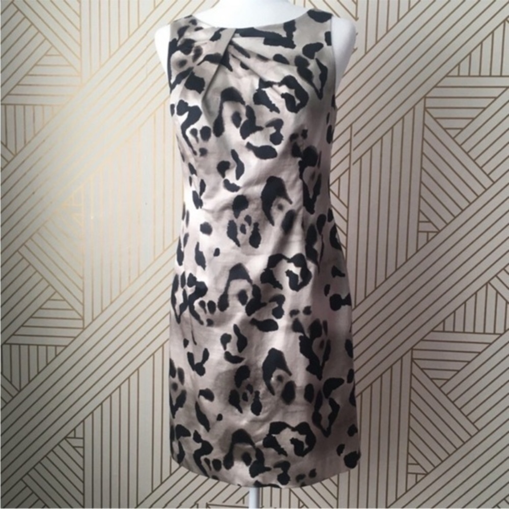 Ann Taylor silk blend cheetah leopard animal print dress 6P